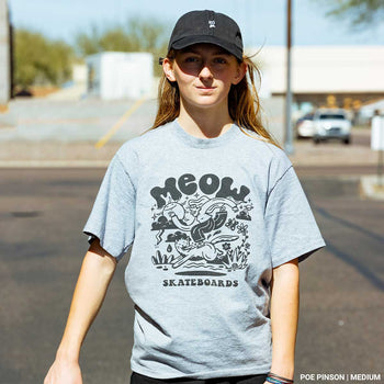 Meow Skateboards - Heddy T-Shirt - Heather Grey