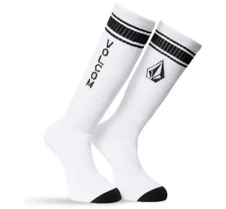 Volcom - Front Boarded Ribbed Crew Socks - Athletic Stripe