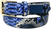 Loosey - Premium Snakeskin Belt - Blue