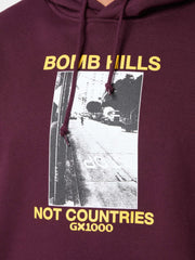 GX1000 - Bomb Hills Not Countries T-Shirt - Burgundy