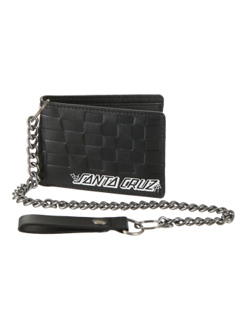 Santa Cruz - Check Web Strip Chain Wallet - Black