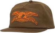 Antihero - Basic Eagle Snapback Hat - Brown / Orange