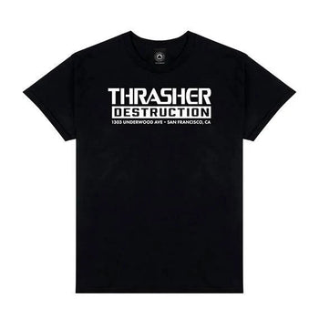 Thrasher - Destruction T-Shirt - Black - Board Of Missoula