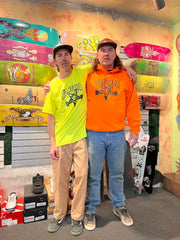 Board of Missoula - Skate Elk Hooded Sweatshirt - Hi-Vis Orange - Limited Edition