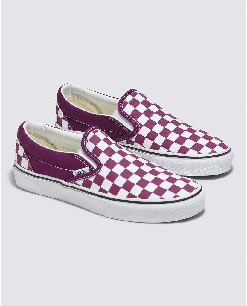 Slip on purple vans hotsell