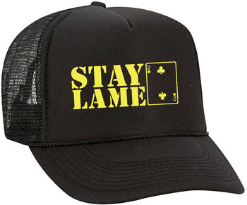 Lowcard - Stay Lame Mesh Hat - Black / Yellow