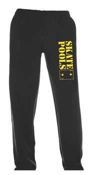 Lowcard - Skate Pools Sweatpants - Black / Yellow