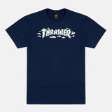 Thrasher - Clouds By Spanky T-Shirt - Navy