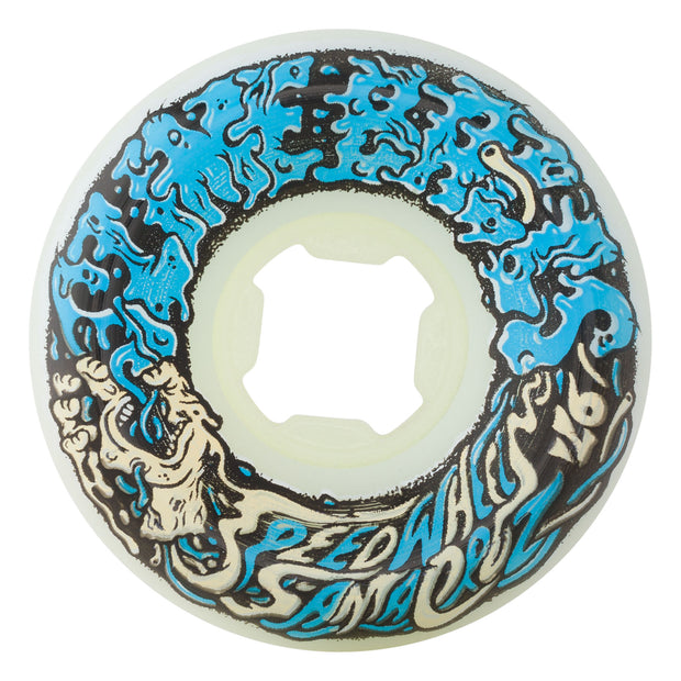 Slime Balls Big Balls 97A Skateboard Wheels - Teal/Black Swirl - 65mm