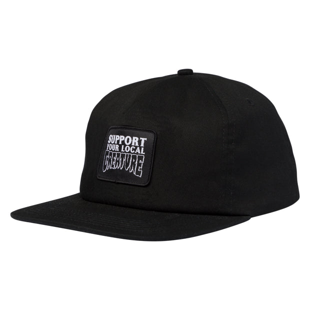 Creature - Support Patch Mid Profile Snapback Hat - Black