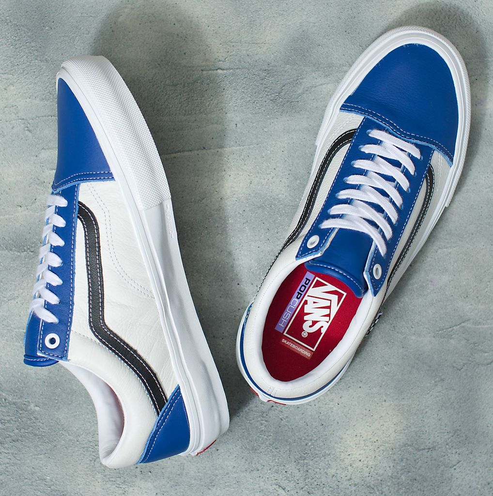 Vans Skate Old Skool Sport Leather True Blue White Board Of