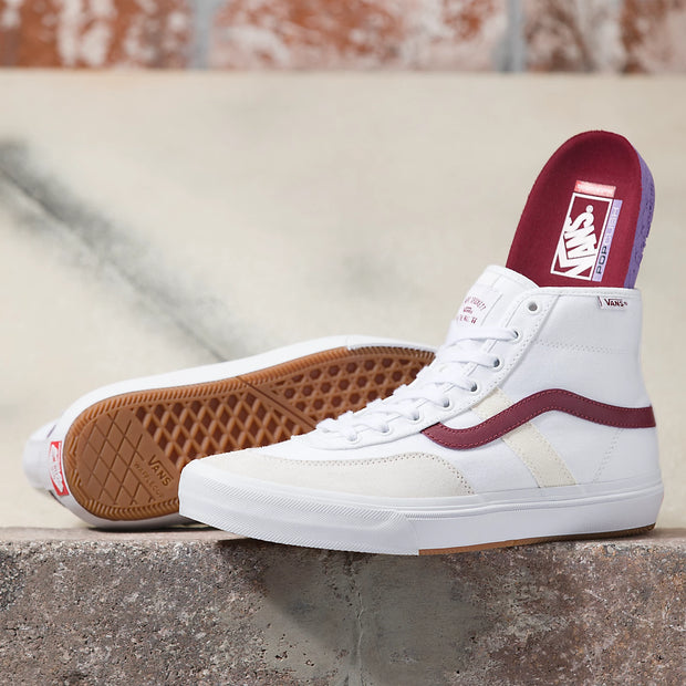 Vans Crockett High White Red
