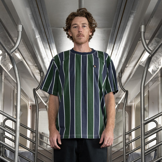 Dickies - Jake Hayes Stripe T-Shirt - Navy/Pin Stripe