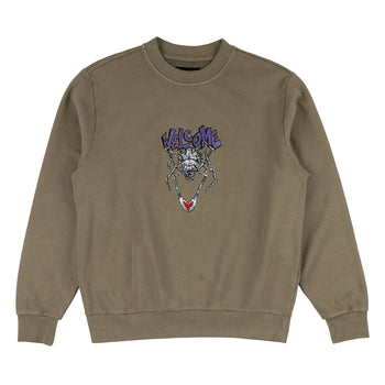 Welcome - Spidey Pigment-Dyed Crewneck - Stone
